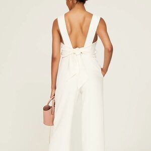 Club Monaco ivory tie back sleeveless jumpsuit 6